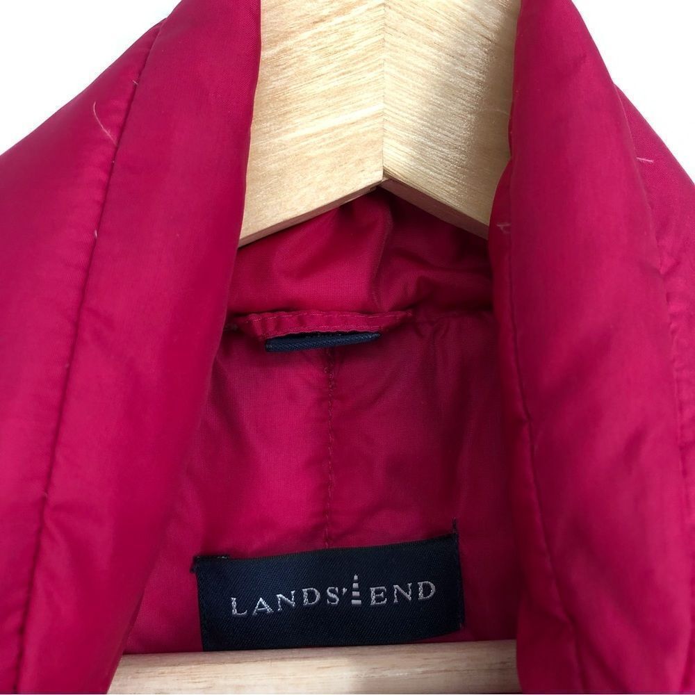LANDS’ END Down Vest Pink Womens Size Small - Picture 3 of 7